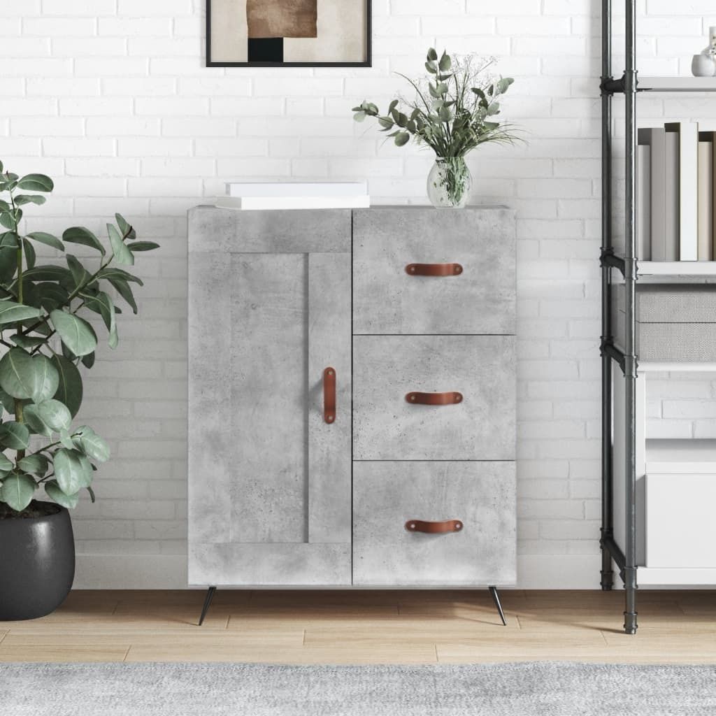 Maison Exclusive - Sideboard Betongrau 69,5x34x90 cm Holzwerkstoff