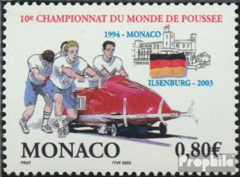 Briefmarken Monaco 2003 Mi 2638 (kompl.Ausg.) postfrisch Bob-Anschub WM