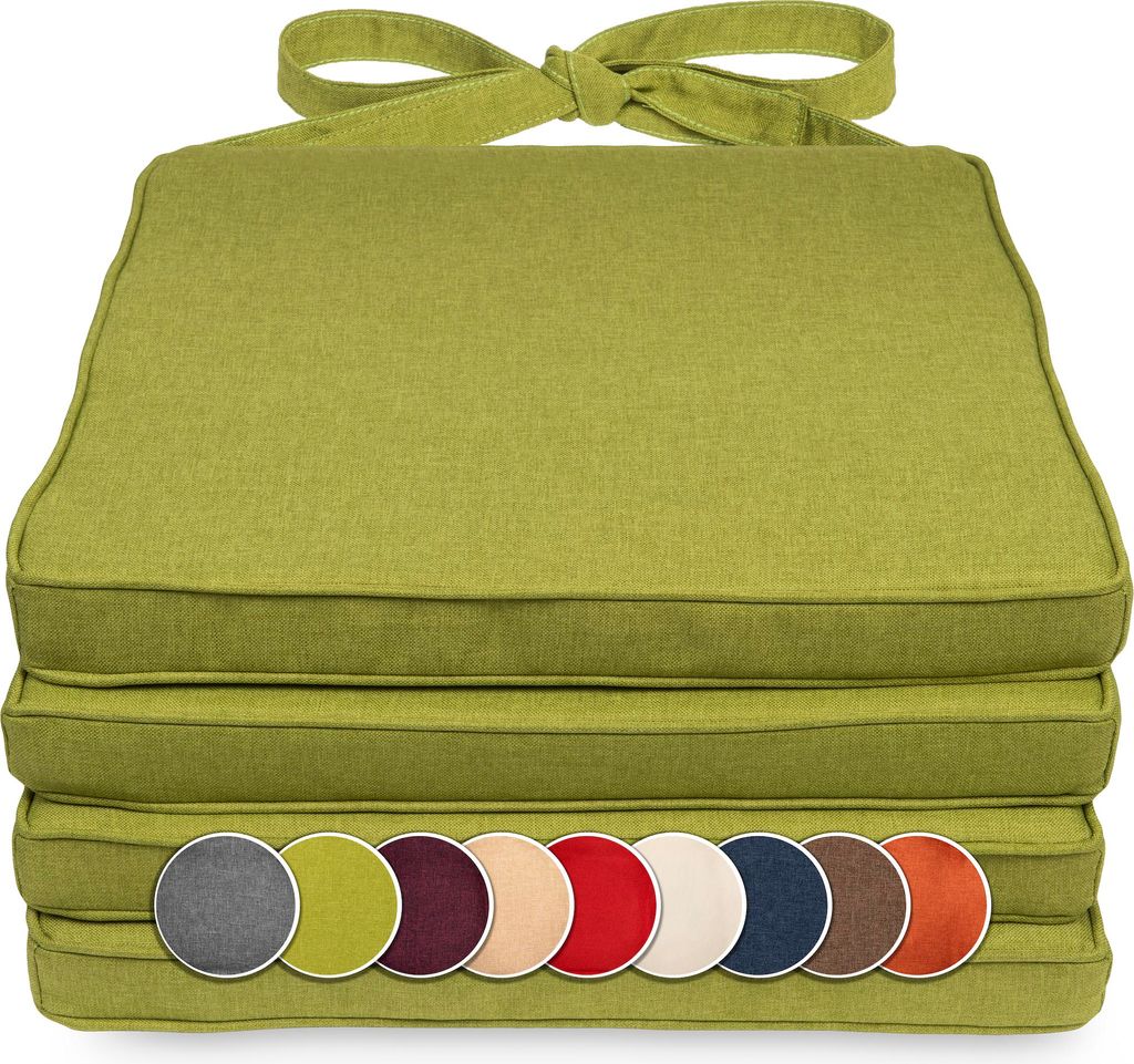 sunnypillow 4er Set Stuhlkissen 40 x 45 x 5cm | Produktbild 