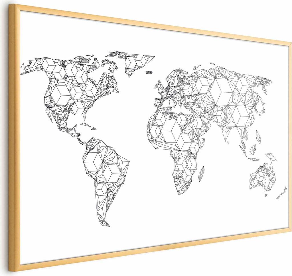Posterpapier Poster - Geometric Map 60x40 cm Karten k-A-0440-ao-a