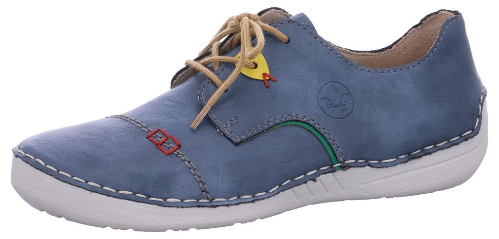 Rieker sportlicher Schnürer Blau Produktbild 