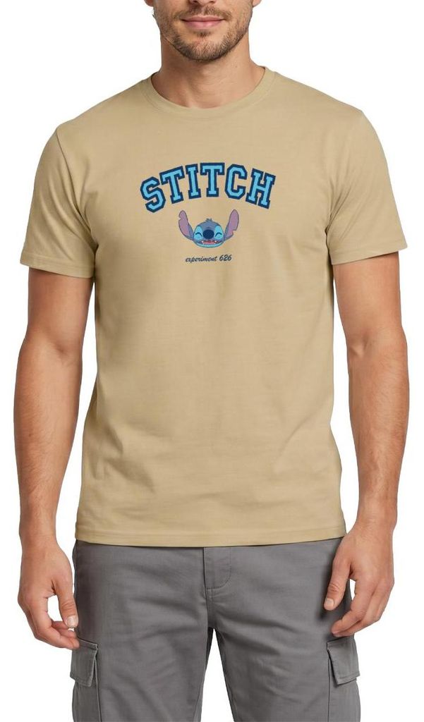 Lilo & Stitch Experiment 626 Männer T-Shirt, XXL, Sandbeige