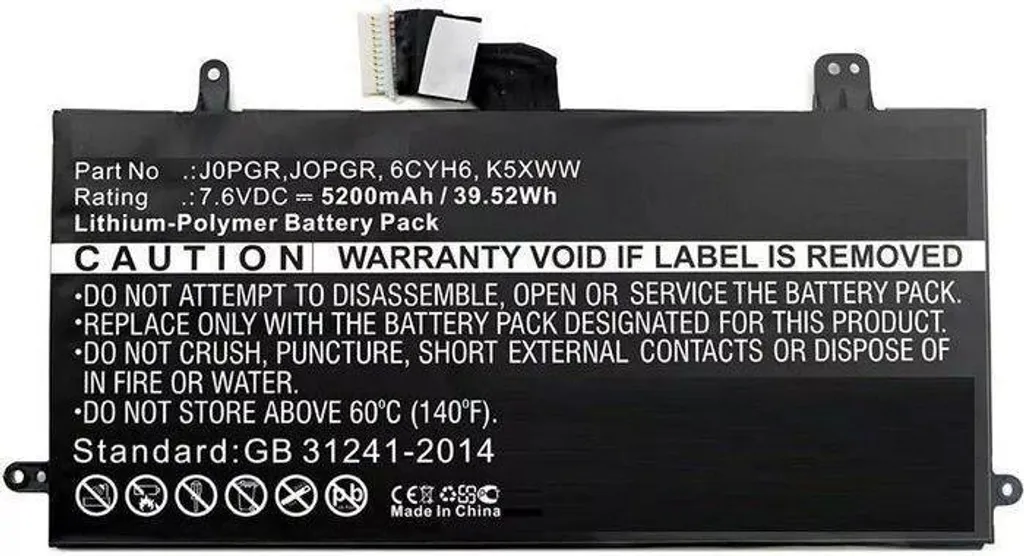 Batterie PC Portable FTH6F résout vos problèmes de charge 7.6V 4200mAh
