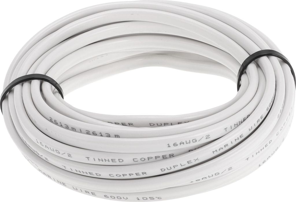 1 Stück Erdungsdraht Vollständig isoliert & Weich ummantelt Stromkabel 16AWG 20ft Weiß OFC