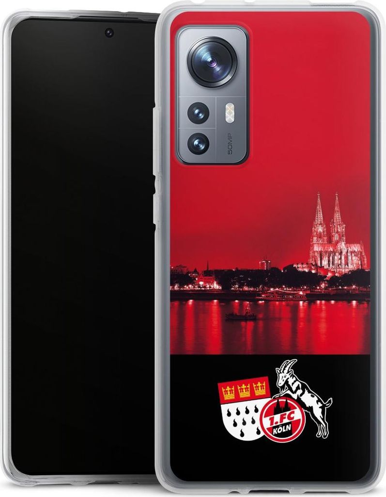 DeinDesign Handyhülle für Xiaomi 12X 5G Silikon Hülle Case Smartphone Schutzhülle 1. FC Köln Offizielles Lizenzprodukt Skyline