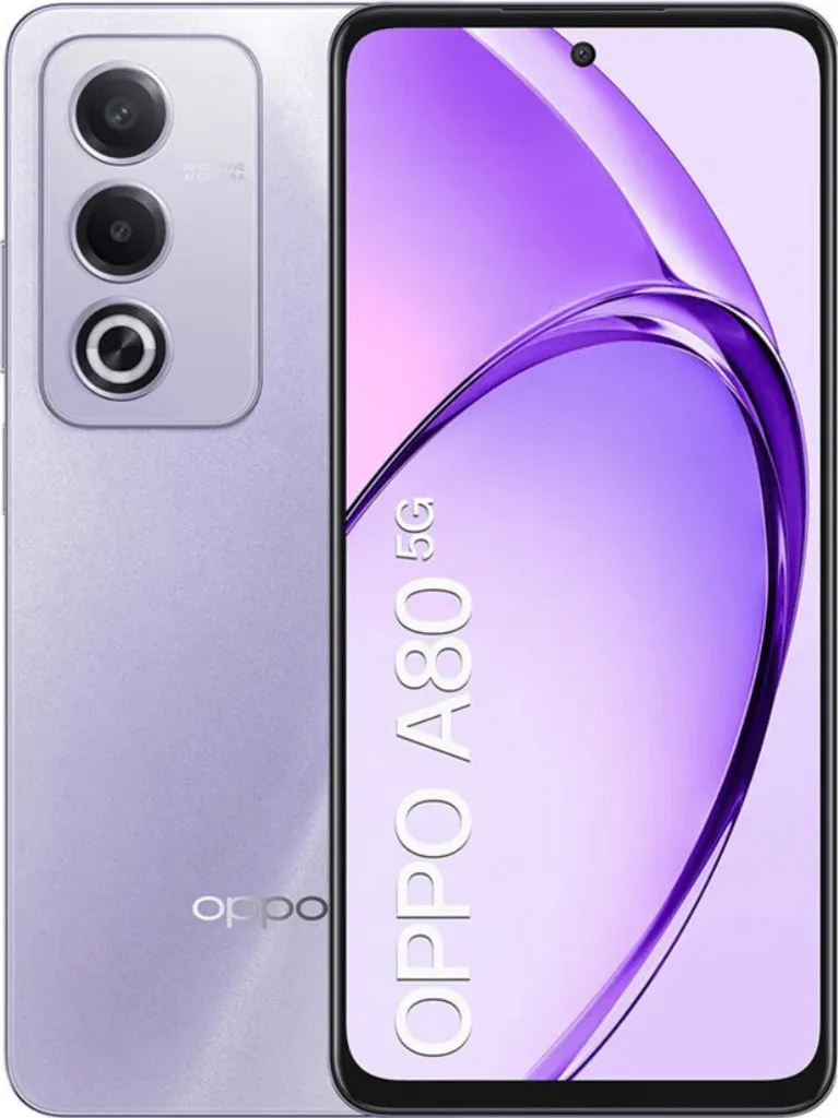 Oppo A80 5G 256 Go Violet Idéal pour Multitâche et Streaming 5G Rapide