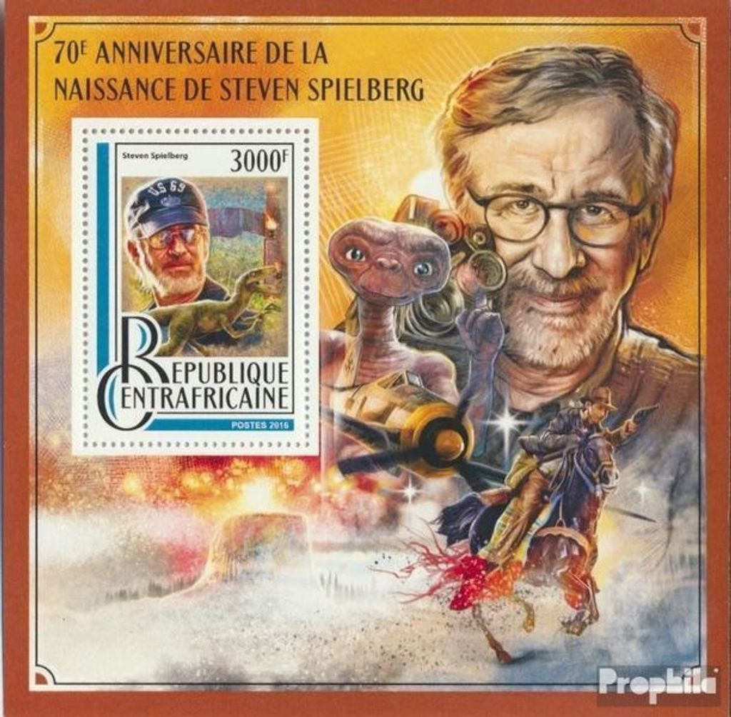 Briefmarken Zentralafrikanische Republik 2016 Mi Block 1557 Produktbild 