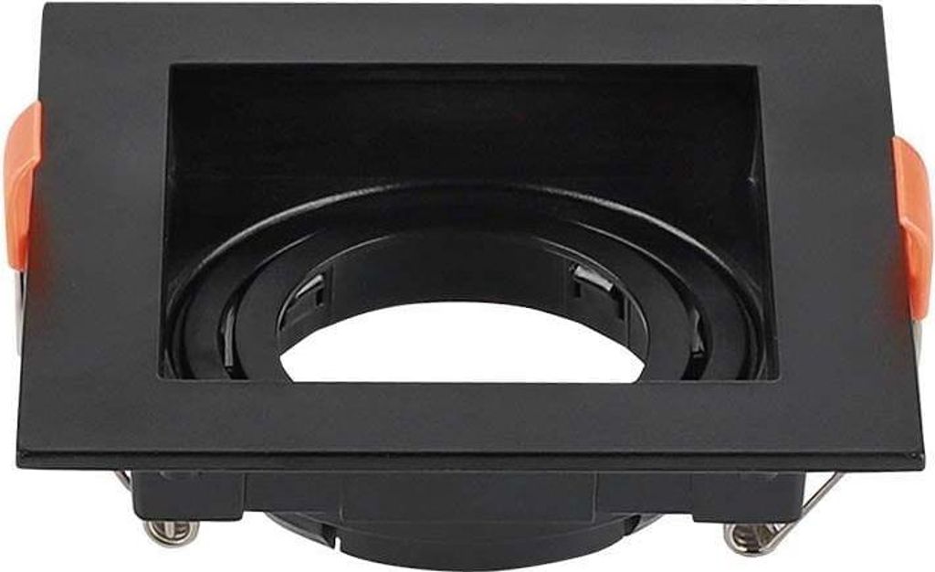 v_tac LED Einbaustrahler 95x95mm GU10 Fassung Schwenkbar Schwarz