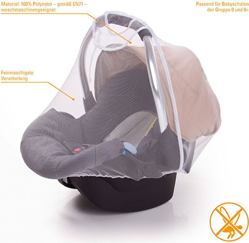 DIAGO Insektenschutz für Babyschale - Weiß