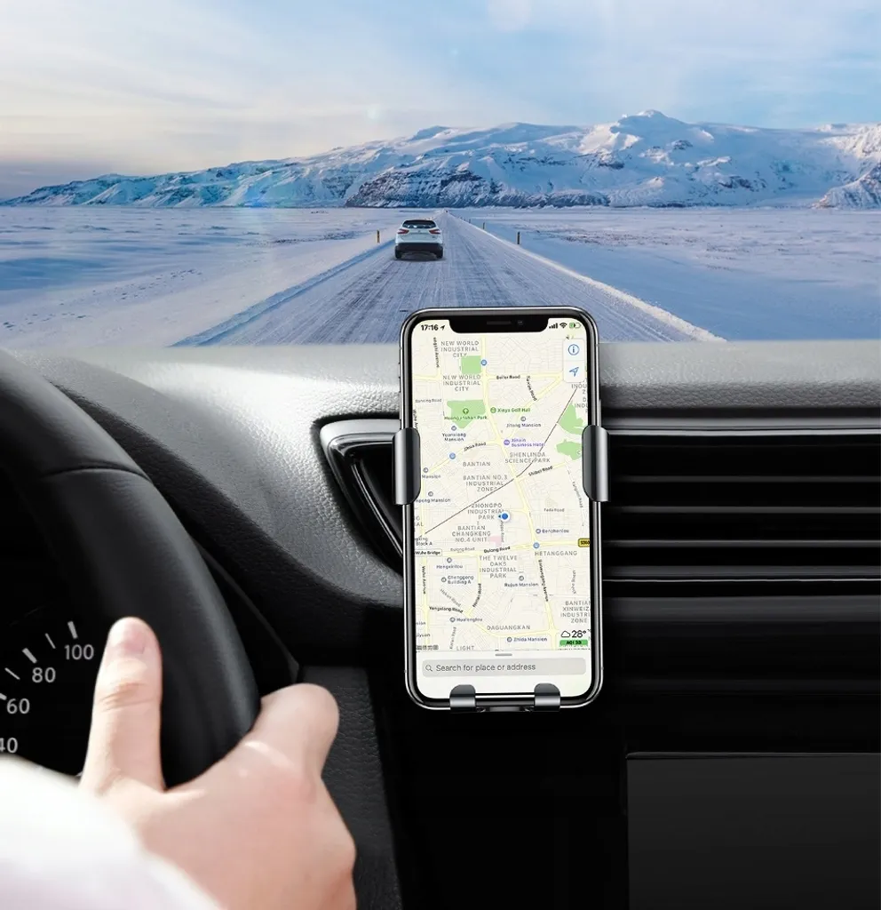 Support Téléphone Voiture Chargeur Induction Qi Baseus pour Aération - 26