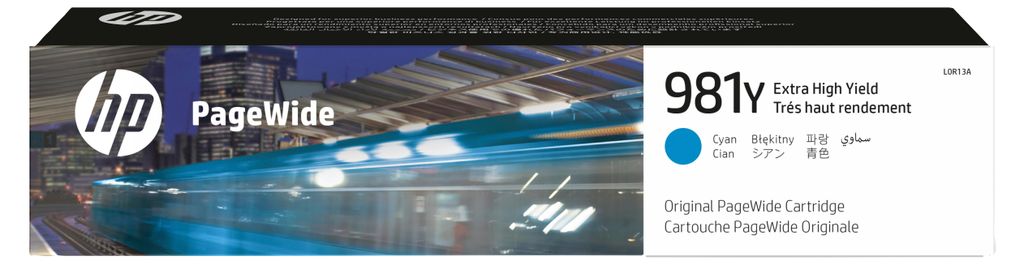 HP 981Y Extra High Yield Cyan Original PageWide Cartridge Immagine del prodotto 
