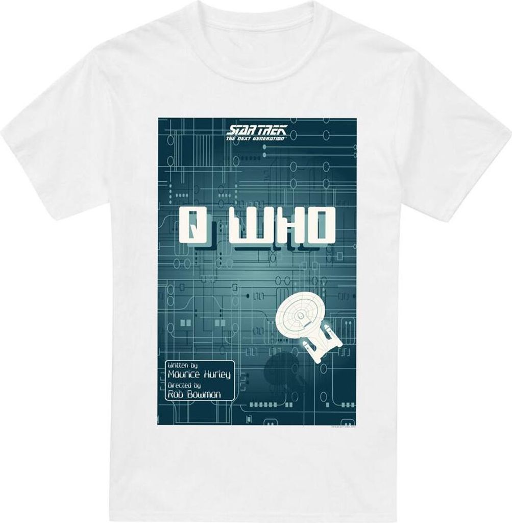 Star Trek - "The Next Generation Season 2 Episode 16" T-Shirt für Herren TV14034 (M) (Weiß)