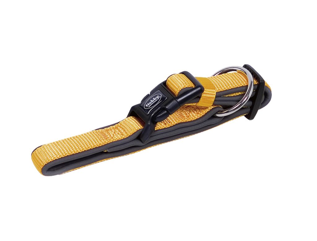 Nobby Halsband "Classic Preno" L: 30-45 cm, B: 20/25 mm orange / grau