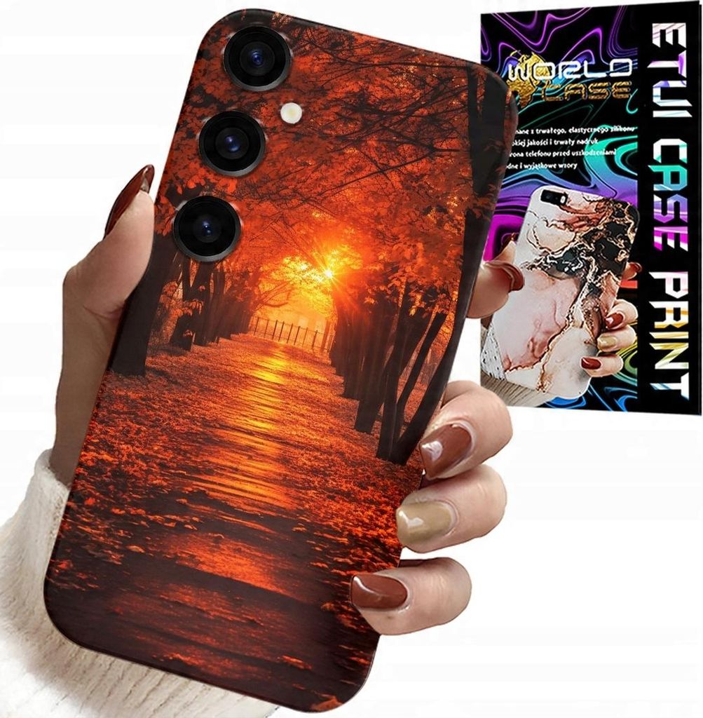 Fall Für Samsung Galaxy M55 5G - Park, Herbst, Fallende Blätter, Zurück