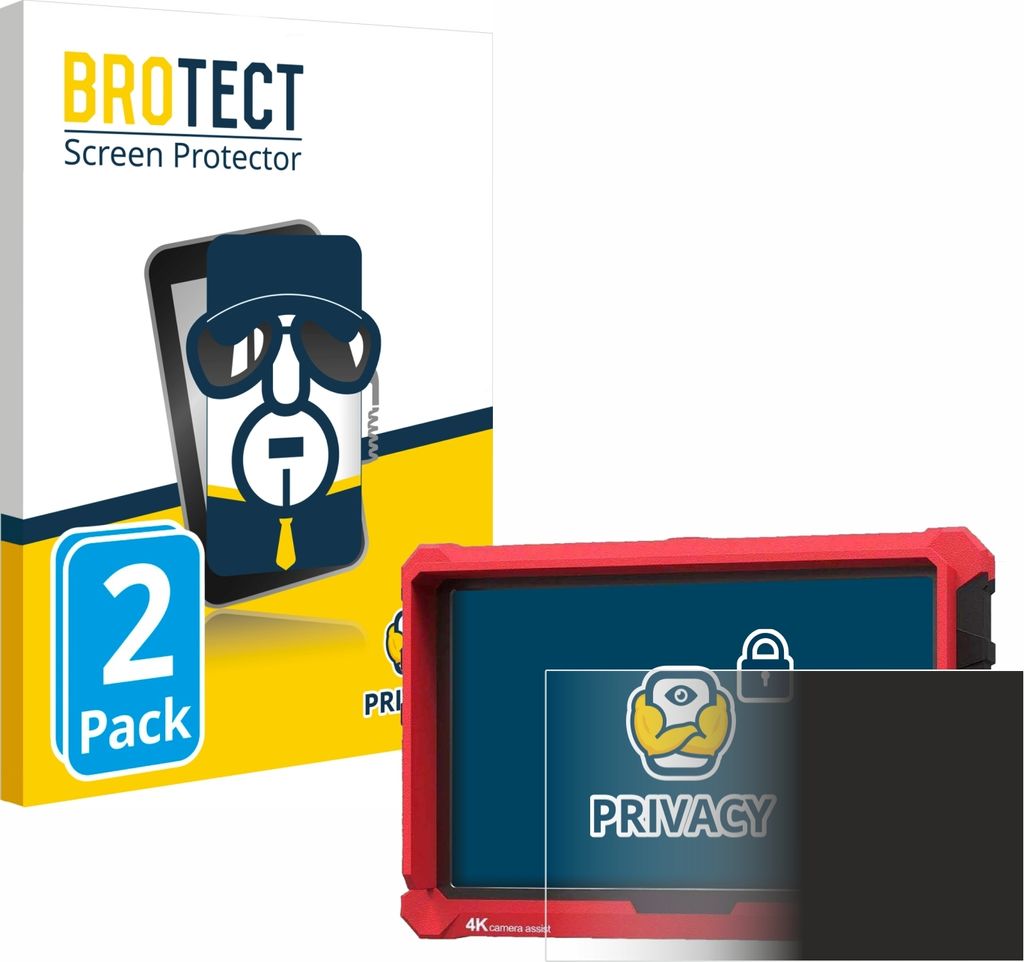 2x BROTECT Sichtschutzfolie für Lilliput A7s 7" Anti-Spy Privacy Sichtschutz Blickschutz Folie Blaulicht-Schutz