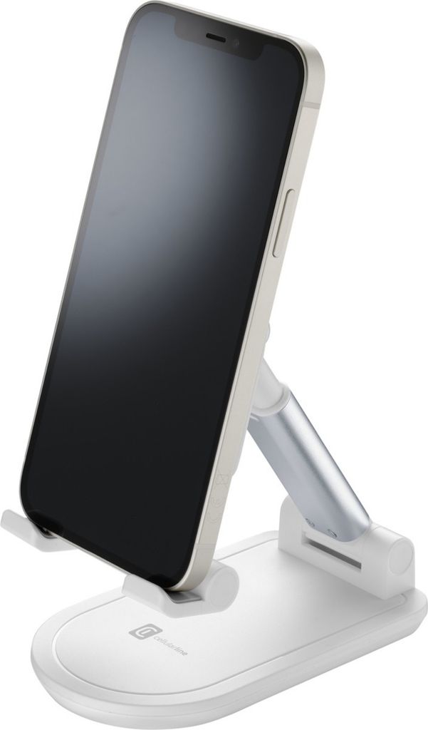 Cellularline Faltbarer Ständer weiß Für Smartphones und Tablets