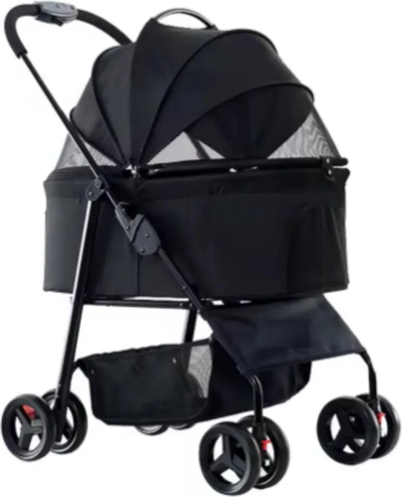 Poussette pour chiens et chats tout terrain - Modèle pliable 30kg