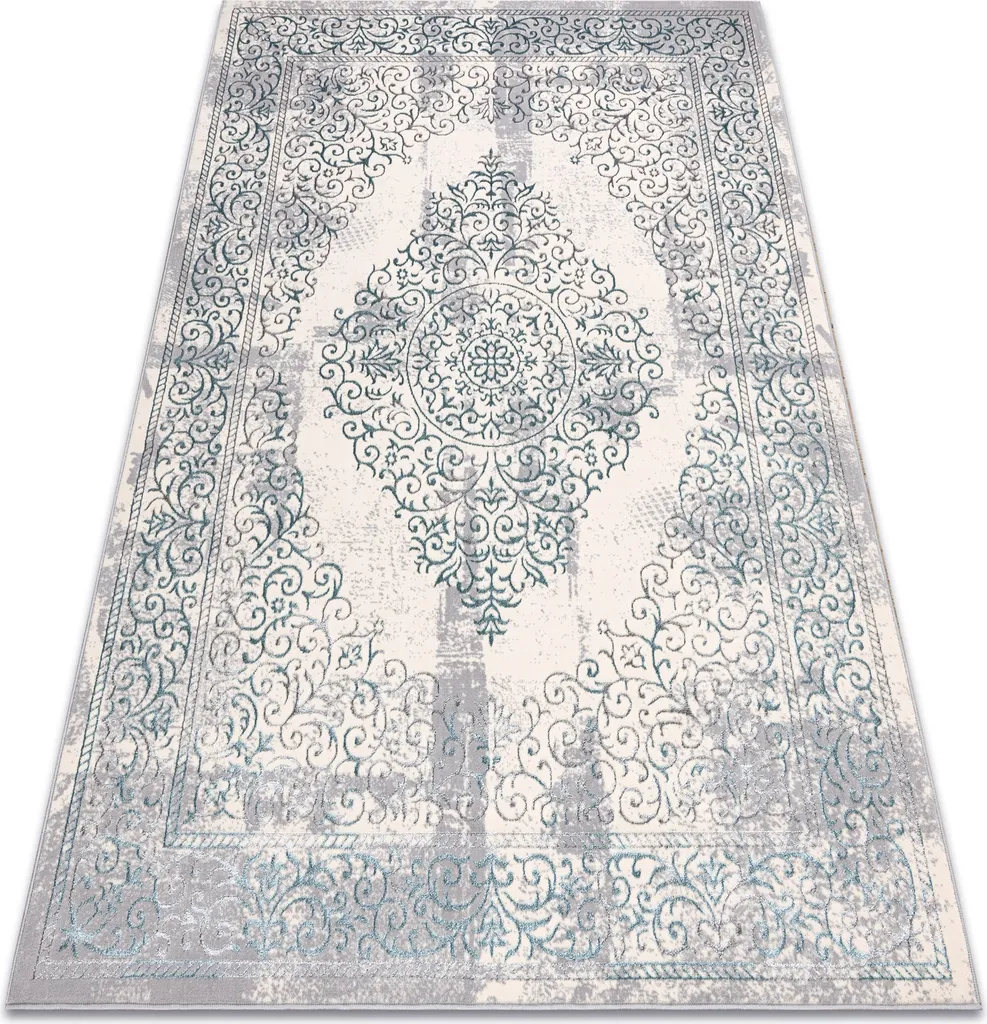 Tapis Vintage Bleu 160x220 cm : Anti-Poussière et Structure Relief