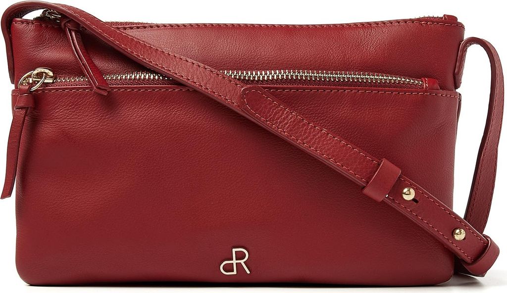 dR Amsterdam Umhängetasche | Leder Schultertasche | Damenhandtaschen | Damen Crossbody Tasche | Faggio - 903740 Red