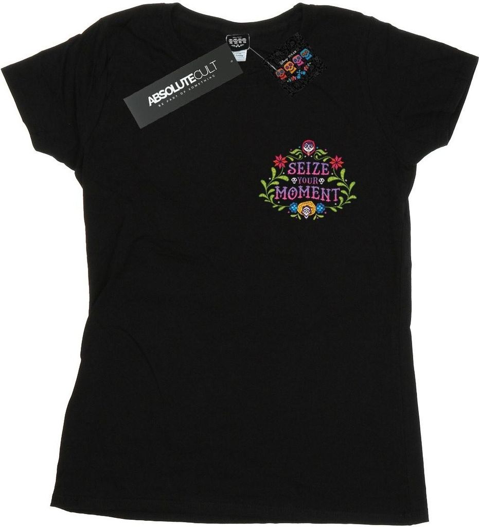 Disney - "Coco Seize Your Moment" T-Shirt für Damen BI14229 (S) (Schwarz)