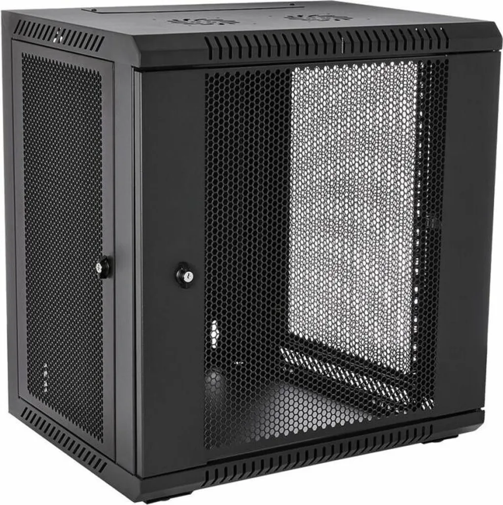 Armoire murale V7 RMWC12UV450-1E 12U noire pour réseau informatique