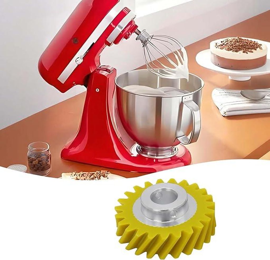 Ersatzteil für KitchenAid Mixer, Whirlpool Food Processor Schneckenrad W10112253, Ersatz für Whirlpool und KitchenAid Mixer-Turbine