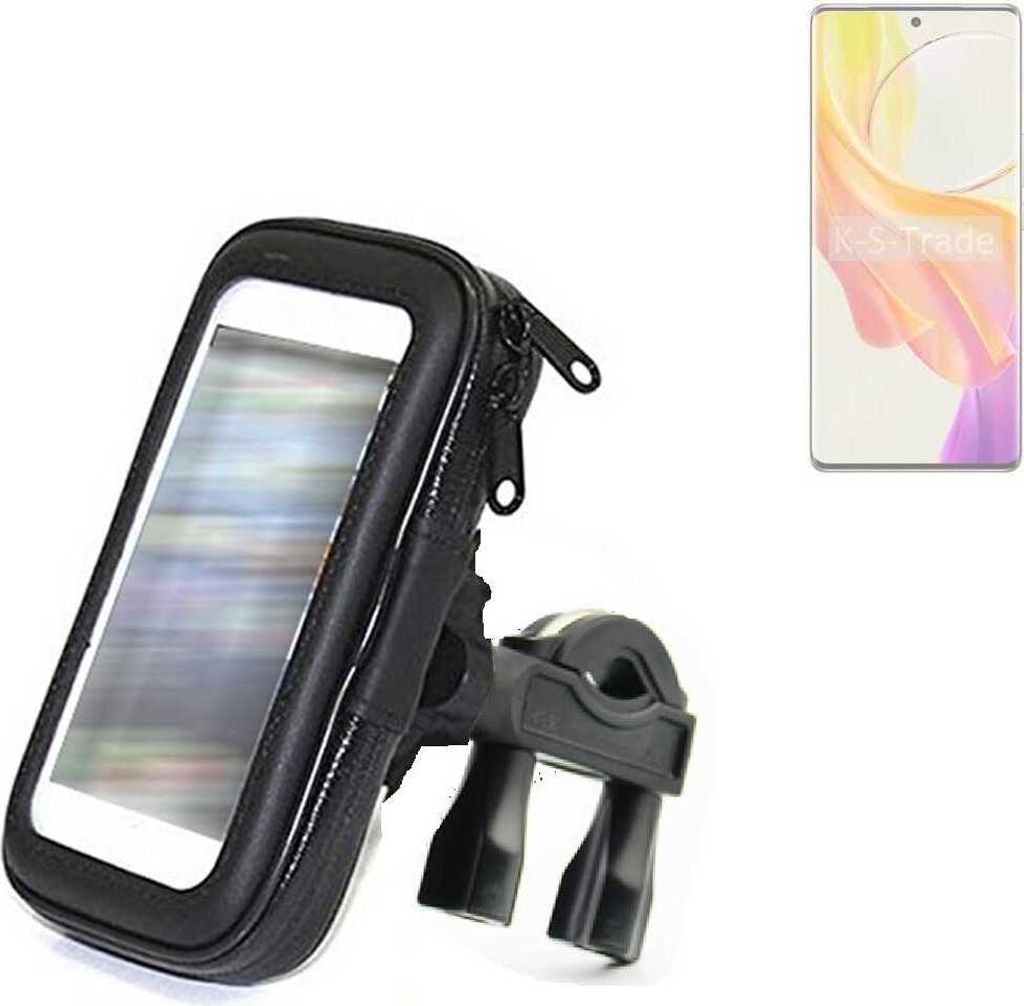 K-S-Trade Fahrrad-Halterung kompatibel mit Vivo V29 Lite 5G Handy-Halterung Halter Lenkstange Fahrradhalterung Motorrad Bike Mount Wasserabweisend