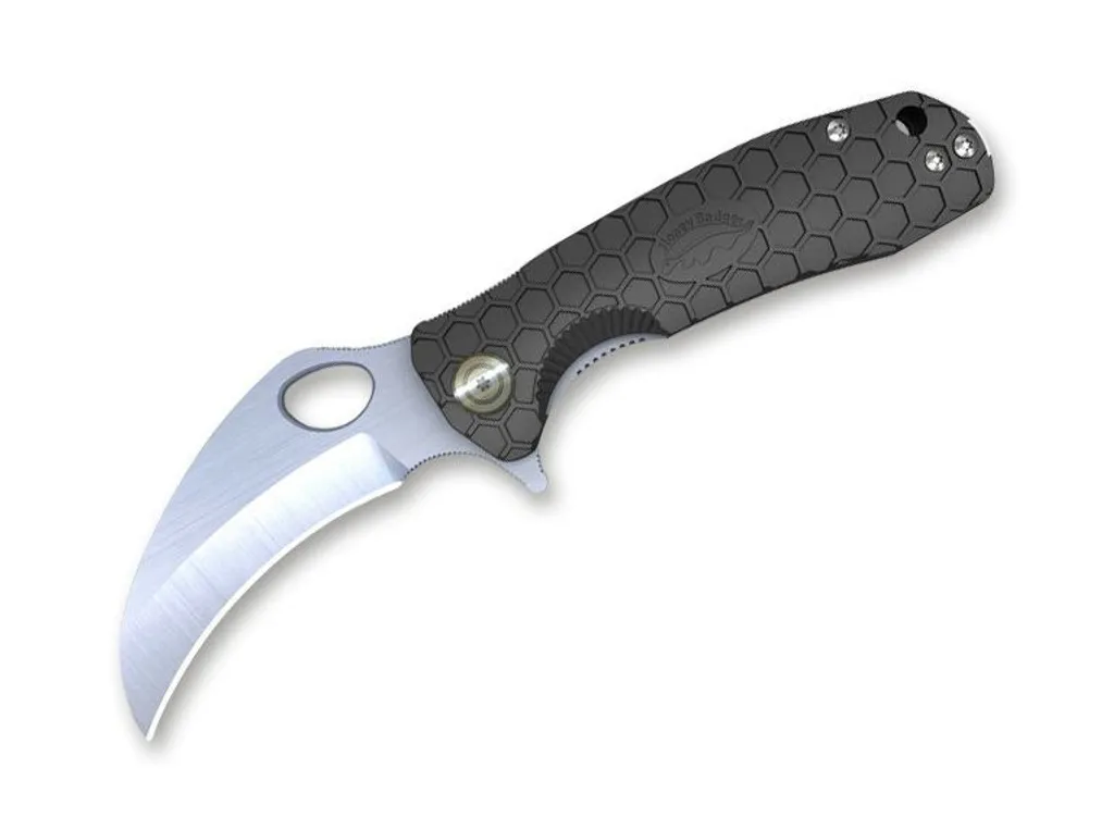 Honey Badger Claw D2 Medium Black - Couteau Ultra Résistant avec Clip