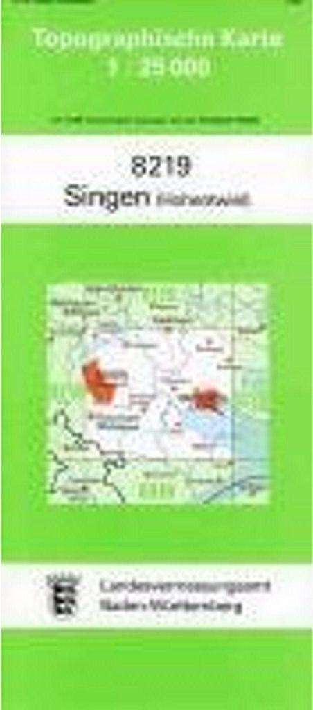 Topographische Karte Baden-Württemberg Singen (Hohentwiel)