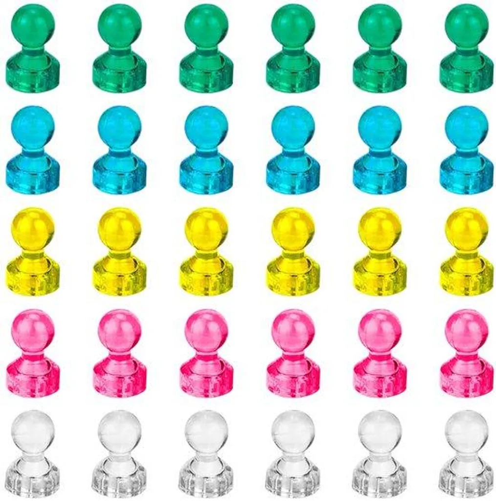 Pions Magnétiques en Néodyme 11x17mm pour Tableaux et Frigos - 30 pcs