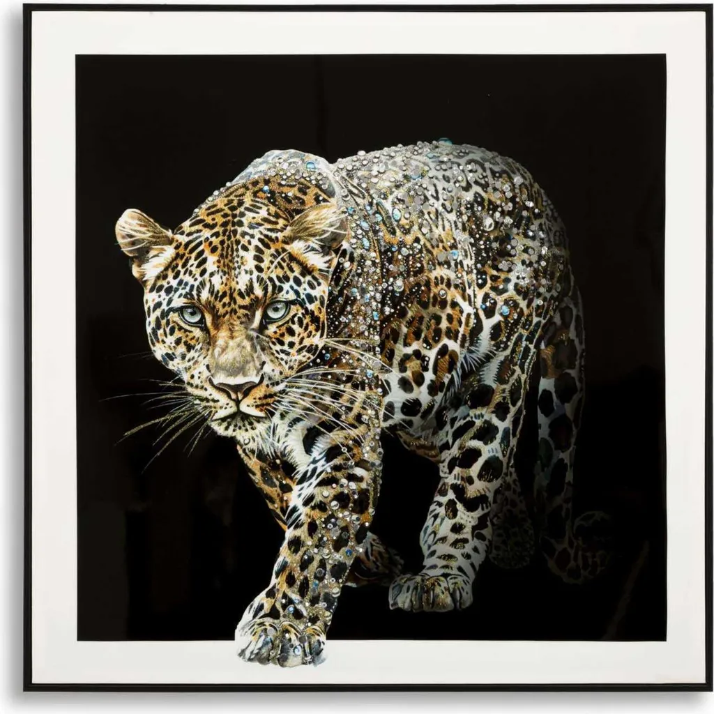 Quadro Moderno 82x82 Multicolore - Dipinto su Tela Telaio in Pino