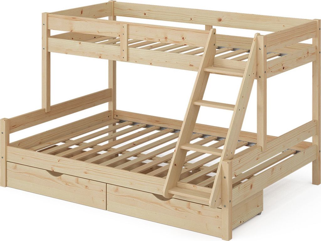 Lit superposé Vitalispa Everest Naturel bois 140x200 / Image du produit 