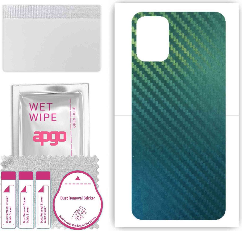 apgo Rückseite Schutzfolie, Skin, kompatibel mit Motorola Moto G9 Plus, Hinten Displayschutzfolie aus Vinylfolie, kratzfest, einfache Montage - Ko...