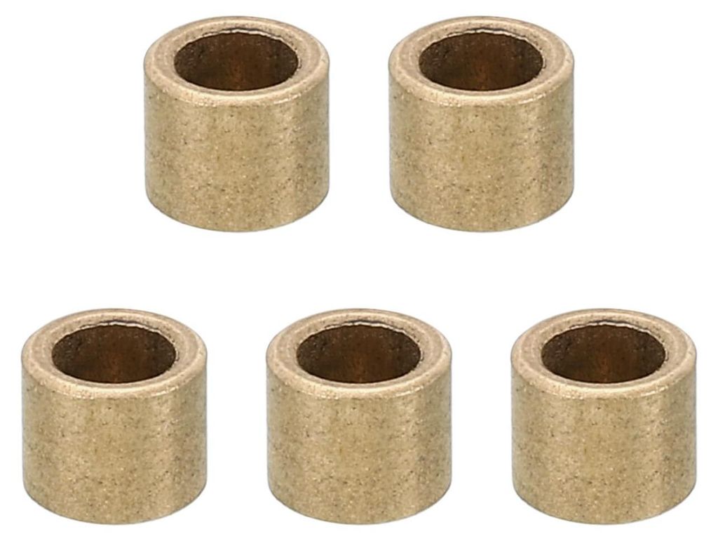 5 runde Messing-Abstandshalter, 4 mm Innendurchmesser x 6 mm Außendurchmesser x 4 mm Länge, schraubenlose Ringe für 5/32"- oder M4-Schrauben, Ru...
