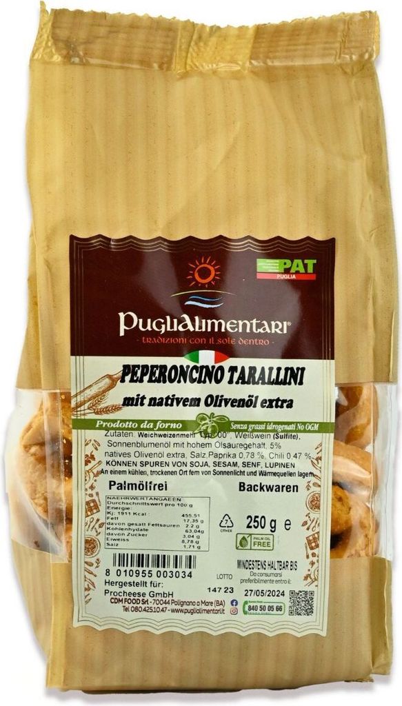 Tarallini Tradizionali mit Chili, Taralli al Peperoncino, Produktbild 