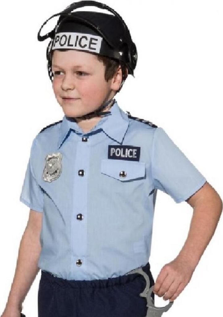 O5209H-164 blau Kinder Polizei Hemd Gr.164 Produktbild 