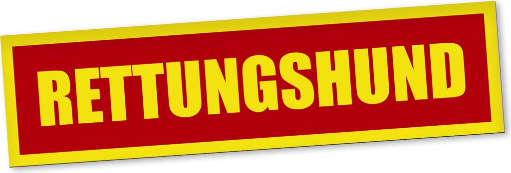 PantherPixel Rettungshund Magnetschild Auto Rettungshundestaffel Magnetfolie Geschenkidee 60 x 16 cm REFLEKTIEREND