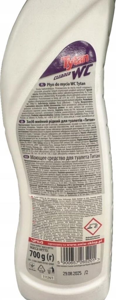 Tytan, Plyn do czyszczenia WC Fioletowy, 700 g Zdjęcie produktu 
