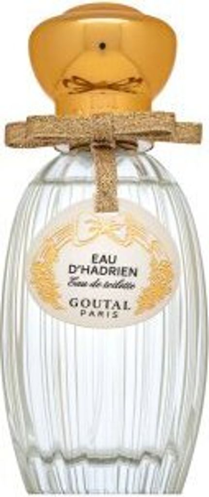 A clear, front-facing studio shot of a bottle of Annick Goutal Eau D´Hadrien Eau de Toilette.