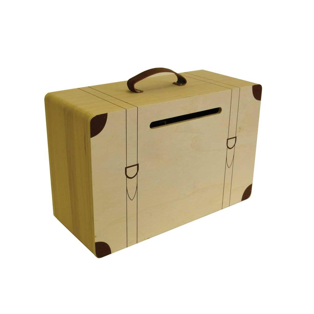 Urne in Form eines Koffers aus Holz 35x23x15 cm Artemio