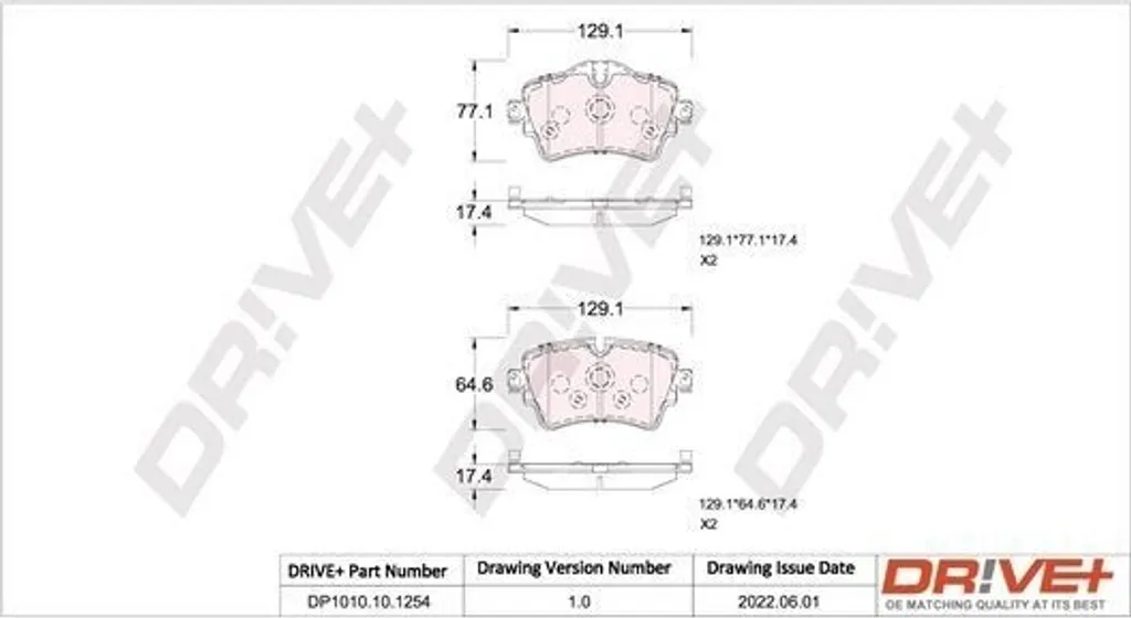 Plaquettes de frein Dr!ve+ DP1010.10.1254 pour BMW X1 F48 et X3 G01