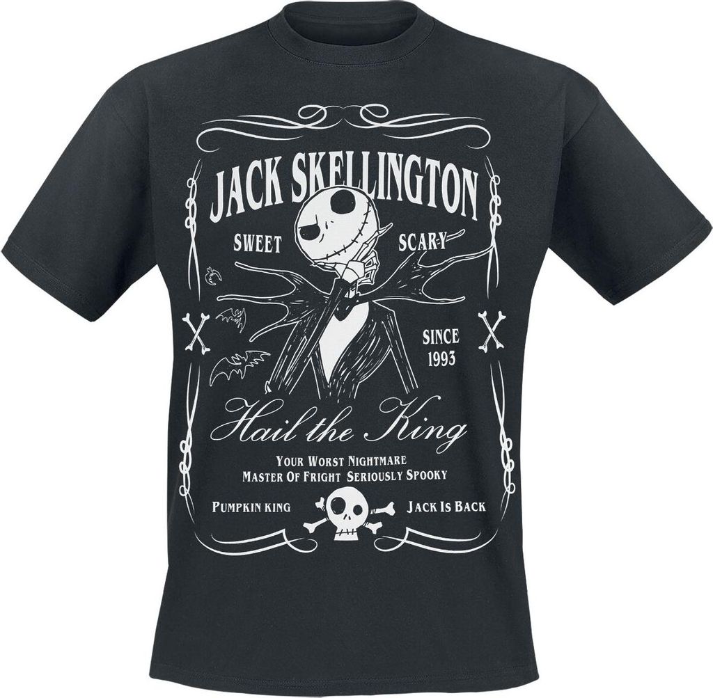 The Nightmare Before Christmas T-Shirt Herren Jack Skellington - Label schwarz XXL