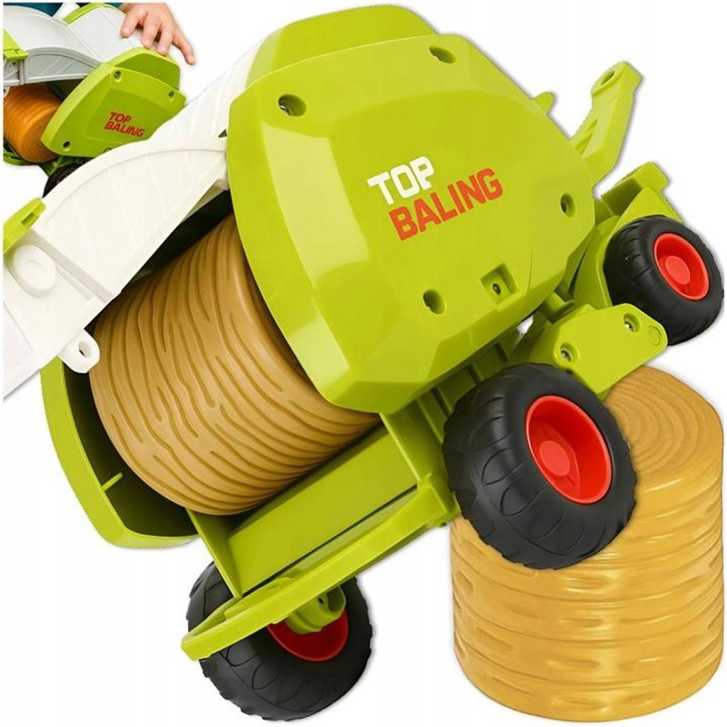 Ballenpresse Spielzeug Fuer Kinder Mit Strohballen 19x10x10cm Anhaenger Landmaschine Bauernhof Zubehoer Bewegliche Teile 3+