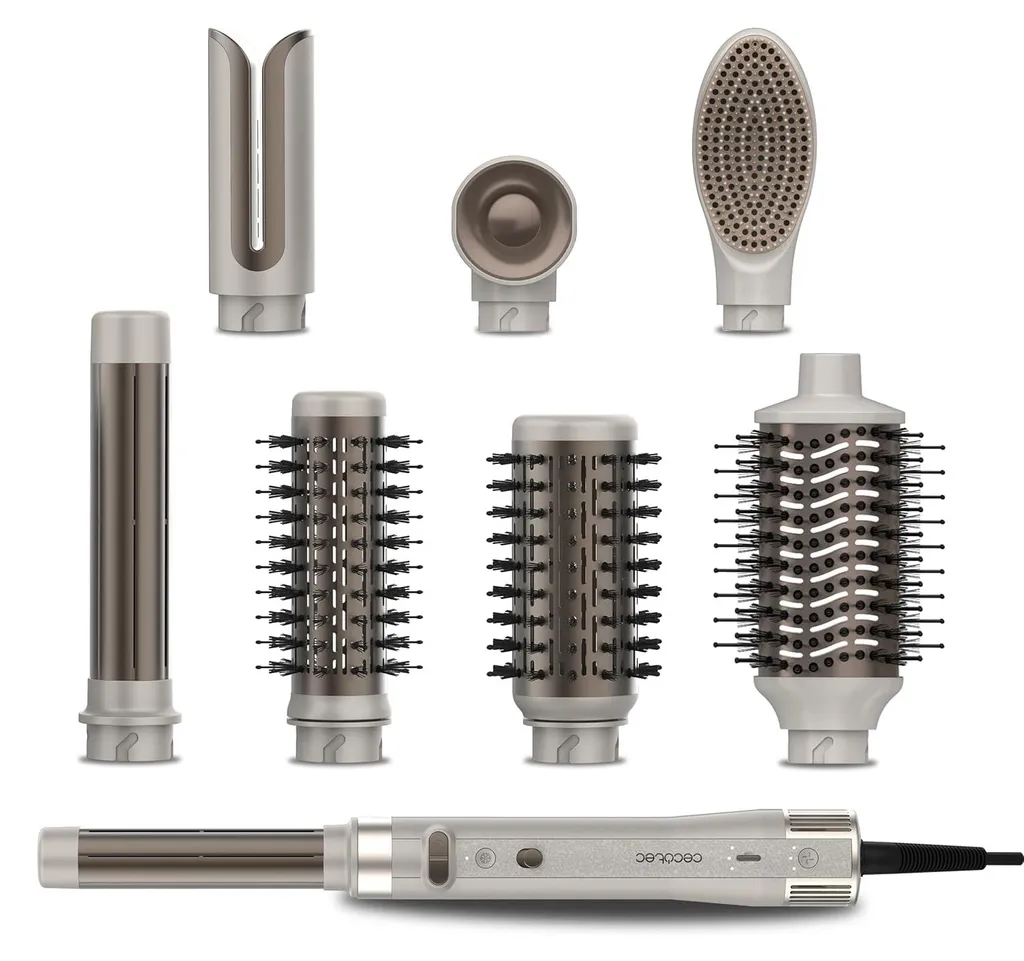 Cecotec Coiffeur CeramicCare 8in1 AirGlam Gyro Champagne 1500W 110000RPM
