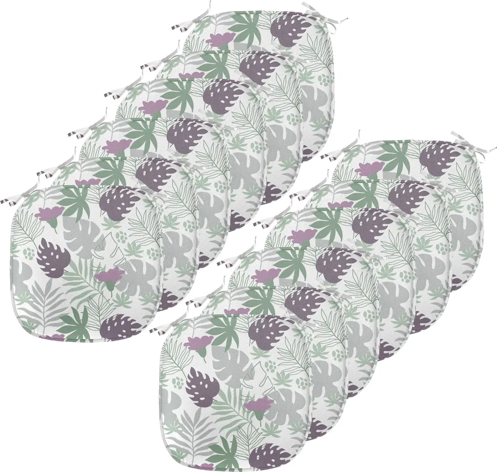 Coussins de chaise imperméables 40x40 cm pour cuisine et salon - 12x