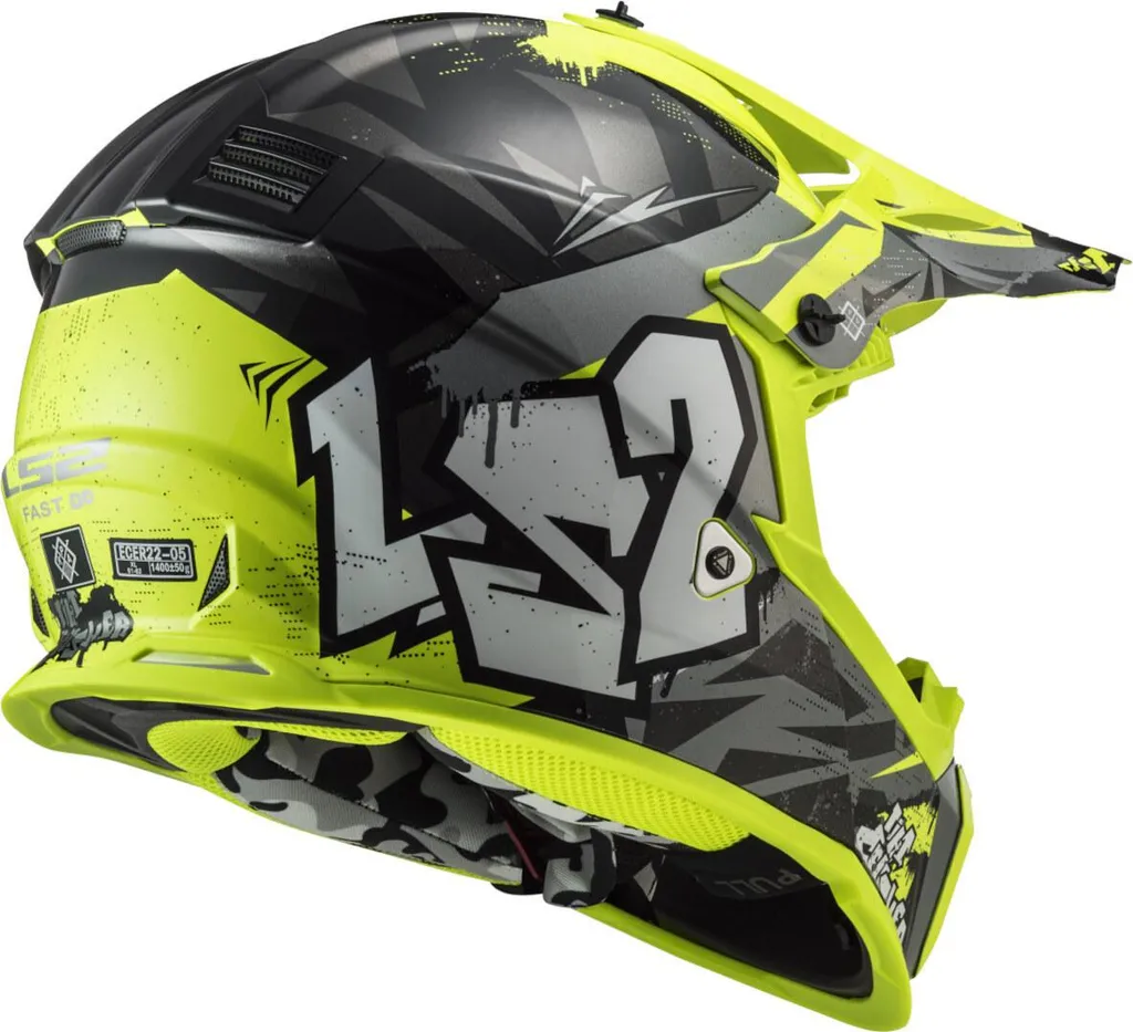 Casque Motocross pour Junior LS2 MX437 Idéal Initiation et Compétition - 3