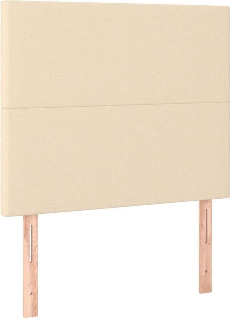 vidaXL Čelo postele krémové 90x5x118/128 cm látka Obrázok produktu 