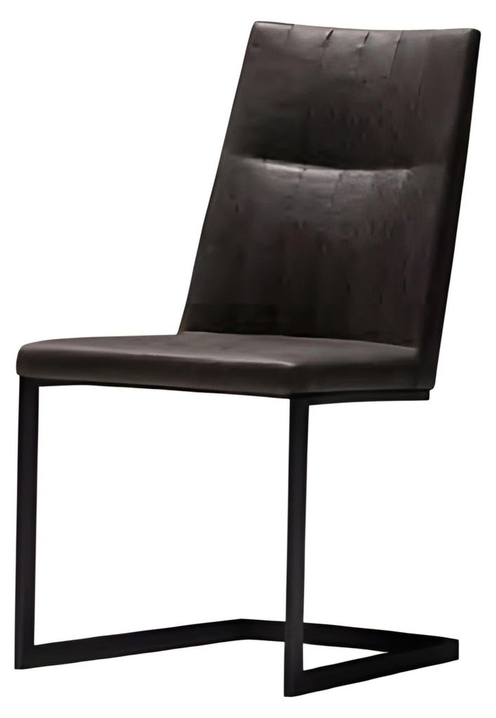 Eleganter schwarzer Metallstuhl im klassischen Design