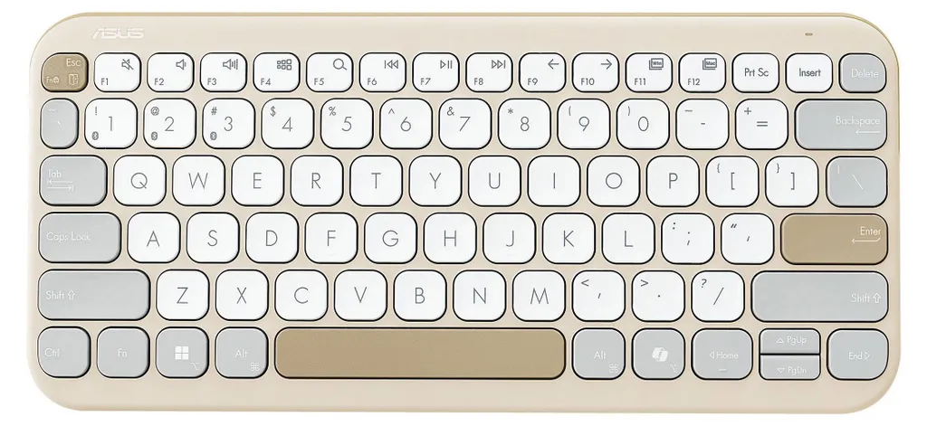 Clavier Silencieux ASUS Marshmallow KW100 pour Finir les Bureaux Encombrés