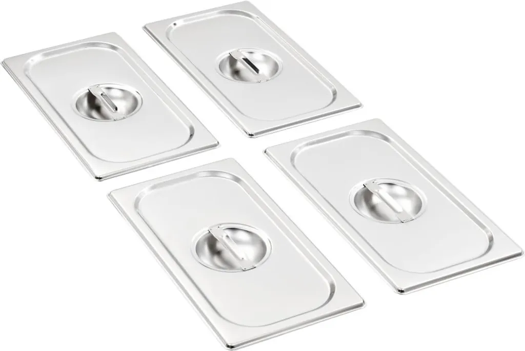 Coperchio Bacinella GN 1/3 Inox - Set da 4 - Qualità Italiana